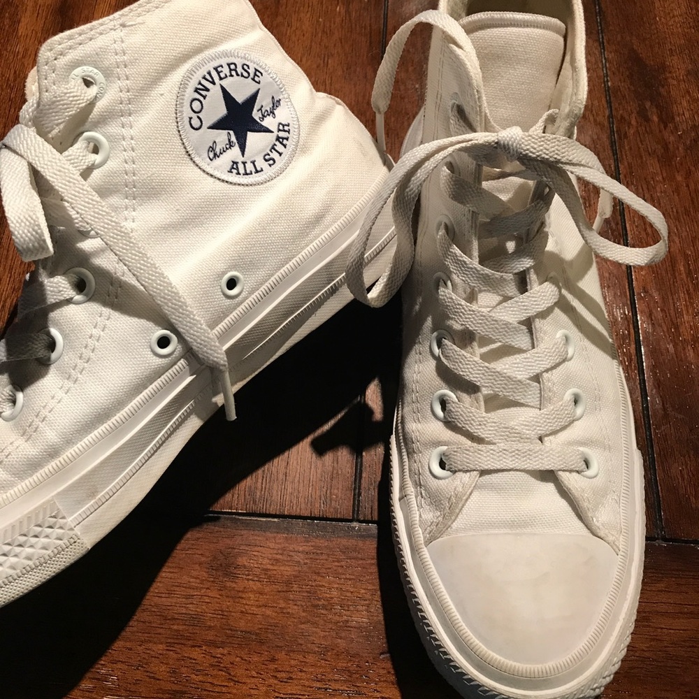 All White Chuck Taylor Converse